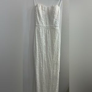 Windsor Ivory Laced Long Dress with train